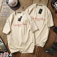 ราคา New 2022New Oversized t shirt short sleeve t shirt round neck cotton Dior Tag print with label (22079547601)