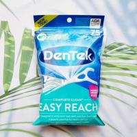 ราคา DenTek Complete Clean Easy Reach Floss Picks 75 Count ไหมขัดฟัน พร้อมไม้จิ้มฟันแบบยืดหยุ่นและขนแปรง (12601091610)