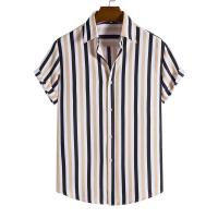 ราคา เสื้อชายหาดลายตารางหมากรุกสีแดงสำหรับผู้ชายเสื้อผ้าผู้ชายมีกระดุมแนวฮาวายสำหรับเสื้อลายทางเสื้อผู้ชายฤดูร้อนเสื้อผ้าผู้ชายมีไซส์ยุโรปสีดำและสีขาวเสื้อเชิ้ต (20654811325)