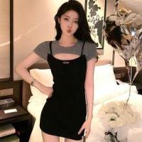 ราคา เดรสรัดรูป มินิ ดำ ไปทะเล ชุดเดรส สั้น น่ารัก เดรสสาวอวบ เดรสสีดํา สุภาพ ผู้หญิง เดรสออกงาน black dress (22049654163)