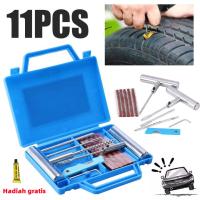 ราคา 11pcs ปะยาง ชุดปะยาง ชุดปะยางฉุกเฉิน ชุดซ่อมยางรถยนต์ ไหมปะยาง แบบเหล็ก ชุดปะยางรถยนต์ ตัวหนอน (22181722957)