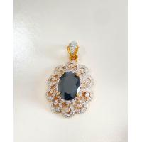 ราคา จี้เพชร จี้ห้อยคอ ชุบทอง ประดับเพชรสังเคราะห์ (21537894163)
