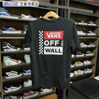 ราคา Fashion VANS ผู้ชายและผู้หญิงสีดำแขนสั้นกลับโลโก้พิมพ์กีฬาลำลองเสื้อยืด VN0A3TY4BLK Tee (20836129971)