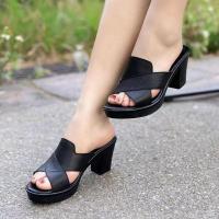 ราคา พร้อมส่ง รองเท้าแตะส้นสูงหนากลวงและรองเท้าแตะสำหรับคุณแม่รองเท้าส้นสูงรองเท้าลำลองสตรีต่อต้านไต้หวันรองเท้าแตะสตรีรองเท้าแตะสตรี (21931635575)