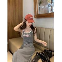 ราคา M2309 5 ชุดเดรสสายเดี่ยวไคว้หลัง สีพื้น ลายเชอรี่ เดรสกระโปรงฟรีไซส์ พร้อมส่ง (21626300400)