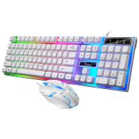 ราคา HUAQOO Gaming keyboard and mouse set Special discount Gaming keyboard LED Gaming Mouse USB mouse Office keyboard and mouse set Keyboard and mouse set USB LED (21988385938)