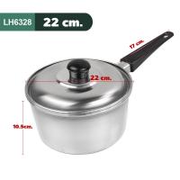 ราคา หม้อ หม้อโจ๊ก หม้อด้าม หม้อต้ม หม้อต้มสแตนเลสแบบมีด้ามจับ เบอร์ 1820 22สามารถใช้กับเตาแก๊ส เตาถ่าน หม้อและกระทะ (21760585835)