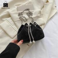 ราคา Pursuit of Purse กระเป๋าสะพายข้างกระเป๋าใส่ถังเชือกรูดประดับเพชรสำหรับผู้หญิงกระเป๋าใส่เพชรประดับเพชรประดับเพชรประดับเพชรประดับเพชรประดับสูงสไตล์ระเบิดสายโซ่กระเป๋าสะพายข้าง (21816661470)