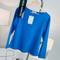 ราคา 032 เสื้อยืดแขนยาวคอปาด ไซส์2 ผ้าCotton supersofeมูจิ (21897878316)