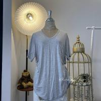 ราคา เสื้อยืดเรย่อนไซส์ใหญ่ BigSize อก 44 ใส่พอดีตัว อก45 48 รัดรูป นุ่มเด้งใส่สบาย คอวี มีเก็บเงินปลายทาง KIT033 (22235517750)