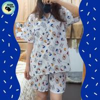 ราคา ชุดนอนคอปกขาสั้น ลายคิตตี้ สีขาว เสื้อคอปกแขนสั้น กางเกงขาสั้น ผ้าอองฟองต์ Freesize (22286133113)