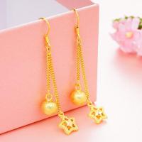 ราคา Everhoney Gold Long Chain Dual Dangle Gold Ball Star Tassel Drop ต่างหูสำหรับผู้หญิงวัยรุ่น Girls (16491067999)