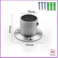 ราคา ตัวรับราว บล๊อครับราว แป้นยึดราว สแตนเลส กลม 16มม 19มม 22มม 25มม 32 มม สำหรับตู้เสื้อผ้า ราวผ้าม่าน Closet Rod Brackets (22138086012)