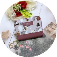 ราคา SS84 DNกระเป๋าสตางค์ใบสั้น มีซิปใบสำหรับใส่เหรียญ มีช่วงใส่บัตรงทั้งหมด4ช่อง วัดสุด หนังPU รุ่นใหม่ (22223281533)