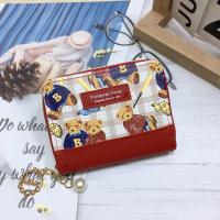 ราคา SS84 DNกระเป๋าสตางค์ใบสั้น มีซิปใบสำหรับใส่เหรียญ มีช่วงใส่บัตรงทั้งหมด4ช่อง วัดสุด หนังPU รุ่นใหม่ (22223281528)