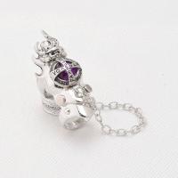 ราคา LYGJZC วินเทจฮิปฮอปข้ามชายโลหะอัญมณี Katekyo ผู้ชายตี Reborn คู่นิ้วโซ่แหวนแหวนสำหรับคอสเพลย์ผู้ชายแหวนชุด (16652011270)