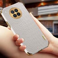 ราคา กรณีโทรศัพท์สำหรับหัวเว่ย Nova 8i เกียรติ50 Lite ปลอกแหวนยึดหรูหราจระเข้หนังแบบ Soft TPU กันกระแทกปกหลัง N8 (15538978468)