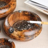 ราคา ไม้ ที่เขี่ยบุหรี่ไม้เนื้อแข็งสำหรับบ้านห้องนั่งเล่นไม้หรูหราแสงทั้งกล่องเขี่ยบุหรี่ไม้สไตล์โบราณจีนสร้างสรรค์ขนาดใหญ่ ติดแผ่นโลหะ (21249758586)