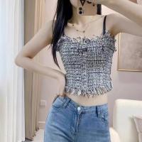 ราคา E2 เสื้อครอปสายเดี่ยว เสื้อผ้าทวิต เสื้อครอปสายเดี่ยวทรงสม็อคแฟชั่น ผ้านุ่มใส่สบาย (21396799527)