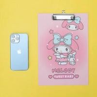 ราคา Sanrio แผ่นรองเขียน Pocchaco My Melody Kuromi คลิปบอร์ด ลายการ์ตูน ขนาด A4 สําหรับจัดระเบียบกระดาษ เมนูนักเรียน ออฟฟิศ (21702714642)