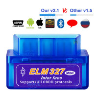 ราคา Mini ELM327 OBDII OBD2 บลูทูธสเเกนรถ สำหรับ IOS Android Devices V2 1 เครื่องสแกนรถยนต์ (22248094687)