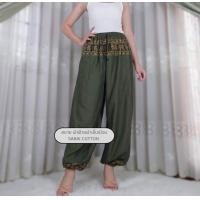 ราคา กางเกงขายาว ผ้าสปัน พริ้ว นุ่ม เบาสบาย ใส่ได้ทั้งชายและหญิง (21382770022)