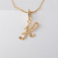 ราคา สร้อยคอจี้ตัวอักษรเพชรสังเคราะห์สีทอง18K สวยด้วยเครื่องประดับตัวอักษร A Z 787N (20977506604)