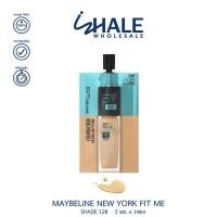 ราคา WHALE 1 ซอง Maybelline fit me เมย์เบลลีน ฟิตมี แมท พอร์เลส ฟาวเดชั่น รองพื้น เนื้อแมท ผิวเรียบเนียน รองพื้นซอง (22089188810)