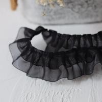 ราคา ริบบิ้นผ้าโปร่งสองชั้นขอบลูกไม้ระดับไฮเอนด์ขอบระบายแขนเสื้อคอเสื้อวัสดุ DIY วัสดุเสริมขอบลูกไม้ (21109058046)