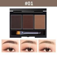 ราคา ที่เขียนคิ้ว คิ้วฝุ่นตลับ คิ้วฝุ่น เนื้อฝุ่น กันน้ำ พร้อมแปรงเขียนคิ้ว 3 สี คิ้วฝุ่น เขียนคิ้วตลับ Lameila Eyebrows 581 (22247713963)