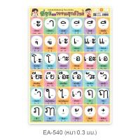 ราคา แผ่นความรู้พลาสติก ขนาด A4 แบบหัดอ่าน ก ไก่ ฮ นกฮูก แบบหัดอ่านสระ วรรณยุกต์ไทย (22024044829)