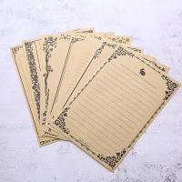 ราคา ขายดีชุดกระดาษเขียนจดหมายญี่ปุ่น8ชิ้นซองกระดาษคราฟท์ย้อนยุค (20672403616)
