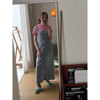 ราคา Overall denim skirt high quality denim skirt made in korea something about us (22218231438)