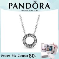 ราคา 100 Original Pandora Pav é Circle Collier necklace Jewelry necklace Silver necklace Pandora necklace (22208874160)