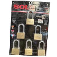 ราคา กุญแจSOLOคีย์อะไลท์ รุ่นSQ ขนาด 45 มิล ห่วงยาว ชุด 6 ตัว (18139143438)