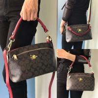 ราคา โปรพิเศษ กระเป๋าโค้ช พร้อมส่ง กระเป๋าสะพาย โค้ช สามซิป 1136 (22203150602)