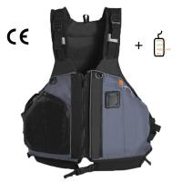 ราคา Adults Life Jacket Vest Swimming CE ISO 12402 5 Approved 50N Kayaking Zipped Pockets Reflector Outerwear Fishing Safety 150 lbs (20276086135)