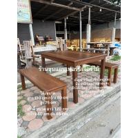 ราคา โต๊ะพร้อมเก้าอี้ ไม้เนื้อแข็ง 4 ที่นั่ง ยาว 120 cm โต๊ะทางอาหาร โต๊ะไม้เนื้อแข็ง (20923188177)