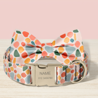 ราคา ปลอกคอสุนัขสลักชื่อ ปลอกคอแมว ปลอกคอแฟชั่น ลายใหม่ colorful น่ารัก สีสดใส ปลอกคอสีหวาน วัสดุผ้าแคนวาส พร้อมสลักชื่อน้องหมาแมวฟรี (22046574443)