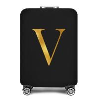 ราคา พร้อมสต็อก ผ้าคลุมกระเป๋าเดินทางอุปกรณ์เสริมกระเป๋าถุงยางยืดผ้าคลุมกระเป๋าเดินทาง 26 ตัวอักษรภาษาอังกฤษพิมพ์สำหรับกระเป๋าเดินทางขนาด 18 32 นิ้วฝาครอบกันฝุ่น (22030986611)