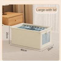 ราคา กล่องใส่เสื้อผ้าผ้า Oxford พร้อมฝาปิด Home Cloth Storage BOX (21910039515)