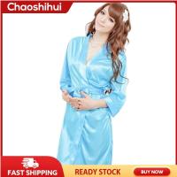ราคา Chaoshihui ผู้หญิงเซ็กซี่ชุดชั้นในเสื้อคลุมอาบน้ำชุดนอนชุดนอนเงาคาร์ดิแกนชุดนอนสำหรับสุภาพสตรี (2006622299)