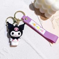 ราคา Anime Sanrio Kitty Figures Keychain Kuromi My Melody Action Figural Model PVC Key Ring Cinnamoroll Figurine Birthday Gifts (21515585342)