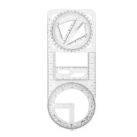 ราคา On Sale เครื่องเขียนรูปทรงเรขาคณิตสำหรับวาดภาพไม้บรรทัดสร้างรูปร่างแบบมัลติฟังก์ชันไม้บรรทัดพลาสติกสร้างสรรค์ไม้บรรทัดนักเรียน (21504707207)