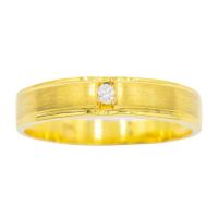 ราคา Happy Jewelry แหวนเพชรของแท้ แหวนเม็ดเดี่ยว ใส่ได้ทั้ง ชาย หญิง ทองแท้ 9k 37 5 ME631 (21804482838)