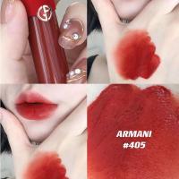 ราคา Lipsticks Giorgio Armani Matte Lip Glaze หลอดสีแดงArmani 200 206 405 Tomato Red Moisturizing Velvet ลิปสติกติดทนนาน Armani 200 206 (21932239347)