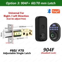 ราคา New RAYKUBE Tuya BLE Fingerprint Deadbolt Lock Smart Digital Lock APP Auto Lock Delay With Latch Password Key APP Remote Unlock (21839443417)