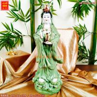 ราคา เสริมบารมี เจ้าแม่กวนอิม ยืนดอกบัวคู่ ถือต้นหลิว อุ้มเด็ก งานกระเบื้อง ขนาด 13 16 นิ้ว มีเสื้อ 3 สี ขาว ชมพู เหลือง (18058362291)