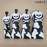 ราคา Universal personality skull golf club cover club head cover size semi circular big head putter cover ball head cap cover (18828111997)