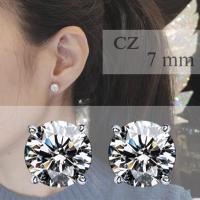 ราคา IMAGIE ต่างหูเพชร Cz Hearts Arrows ต่างหูคริสตัล SWAROVSKI 3 10mm (22298771403)